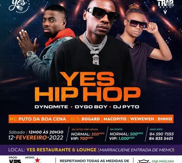 Yes Hip Hop: Dynomite, Dygo Boy e Dj Pyto a partir das 12h