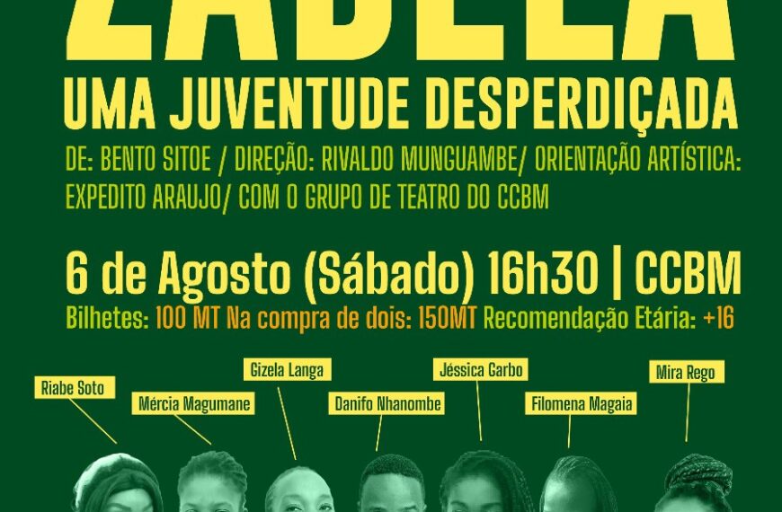 Waterfront Maputo e Café Belém Apresentam o Incesto Ingénuo da ‘Zabela’ no CCBM