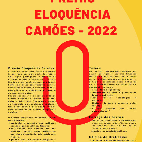 Abertas Candidaturas Para a 19ª Edição do Prémio Eloquência Camões