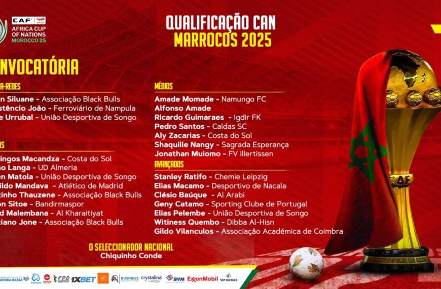 Chiquinho Conde Anuncia os Convocados Para Qualificação ao CAN Frente a Eswatine