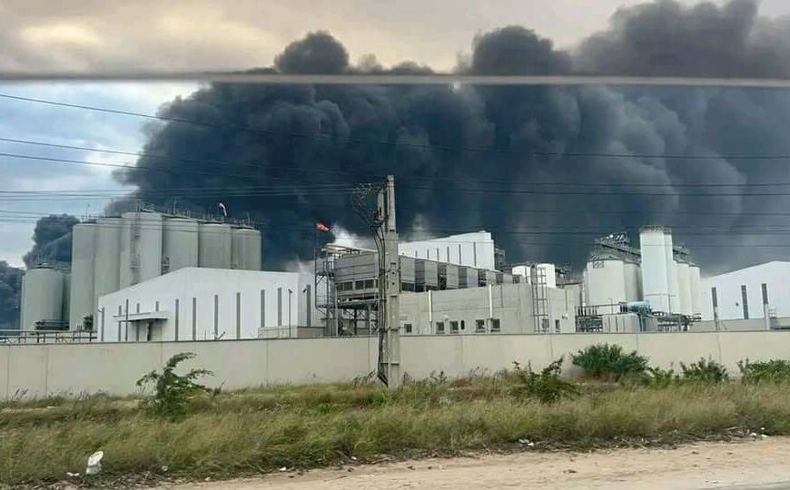 Incêndio na Fábrica de Cervejas 2M em Marracuene na Província de Maputo