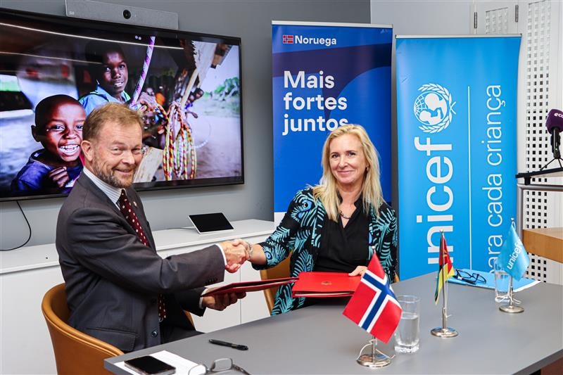 Noruega e UNICEF Assinam Adenda de Cooperação para Promover a Protecção de Crianças no Norte de Moçambique